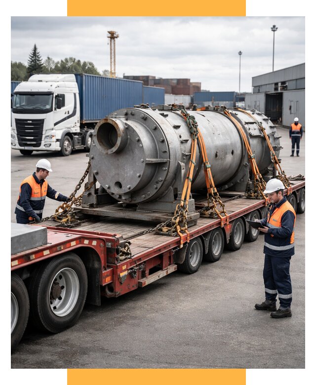 Перевозка тяжеловесных грузов под ключ от 155340 р. | СетСервис-Днц